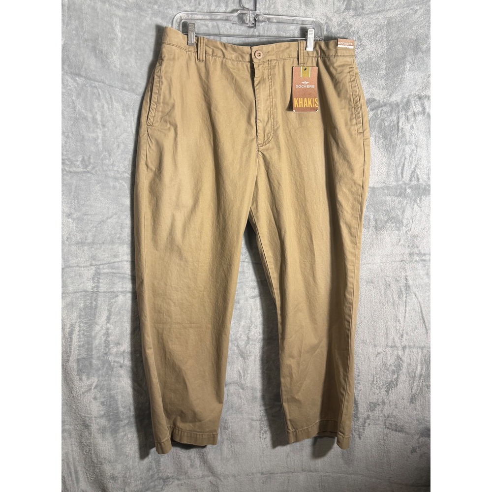 Dockers Mens Flat Front Relaxed Fit Iconic‎ Khaki Pants Size 38x29 Tan
NEW